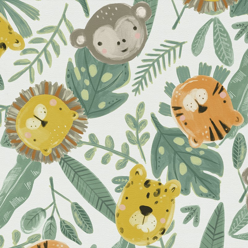 Children's roller blinds with animal print